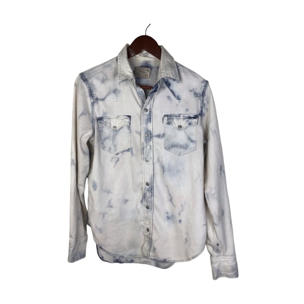 Vintage Polo Ralph Lauren Carson Acid Washed Long Sleeve Shirt Size Medium.